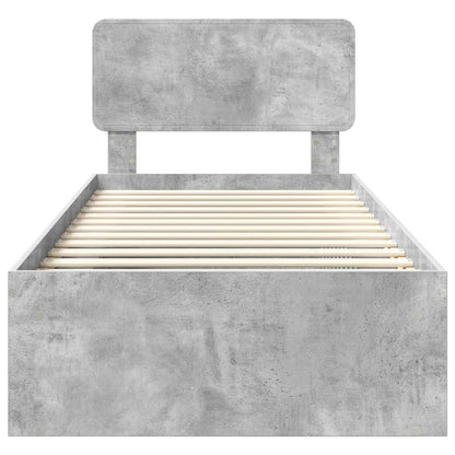 vidaXL Bed Frame Concerte Grey 90 x 190 cm Solid Pine Wood