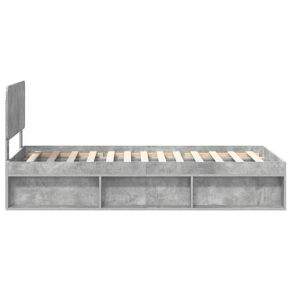 vidaXL Bed Frame Concerte Grey 90 x 190 cm Solid Pine Wood