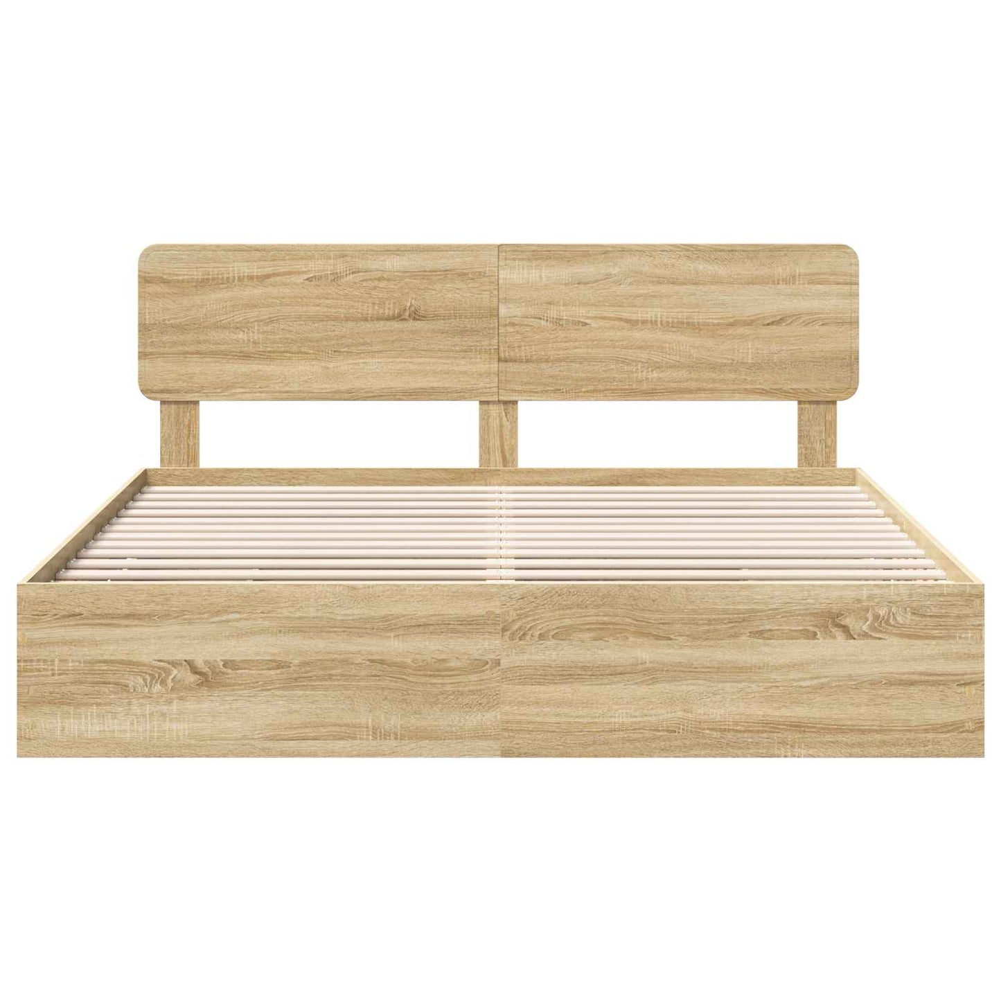vidaXL Bed Frame with Drawer Sonoma Oak 200 x 200 cm Engineered Wood