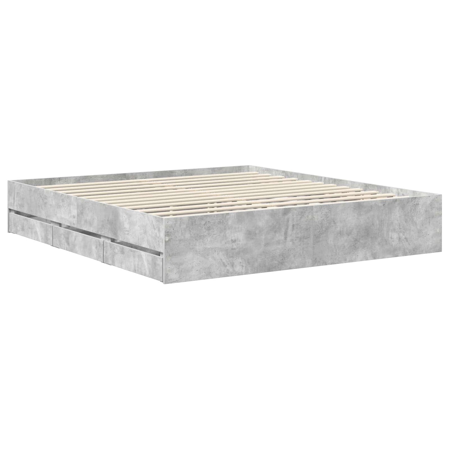 vidaXL Bed Frame Concrete Grey 180 x 200 cm Engineered Wood