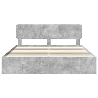 vidaXL Bed Frame Concrete Grey 180 x 200 cm Engineered Wood
