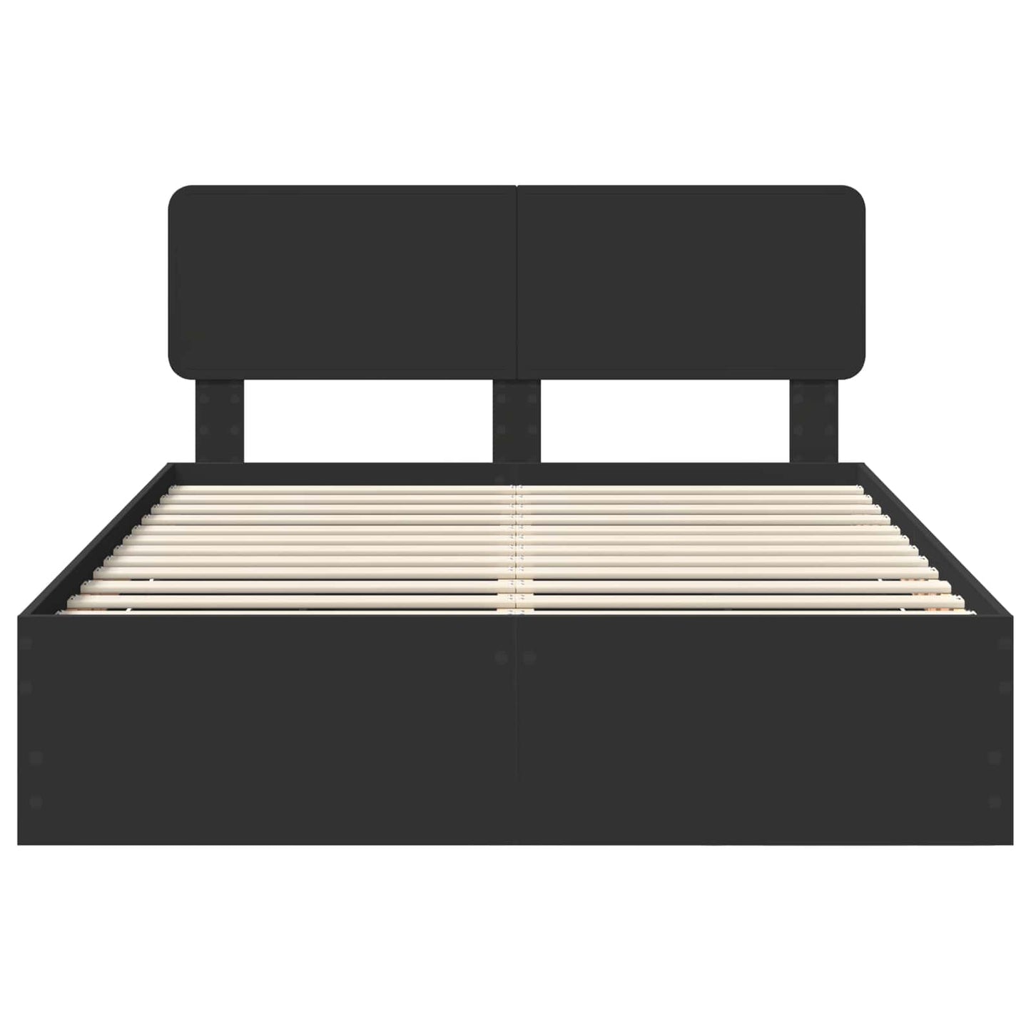 vidaXL Bed Frame with Drawer Black 160 x 200 cm Engineered Wood