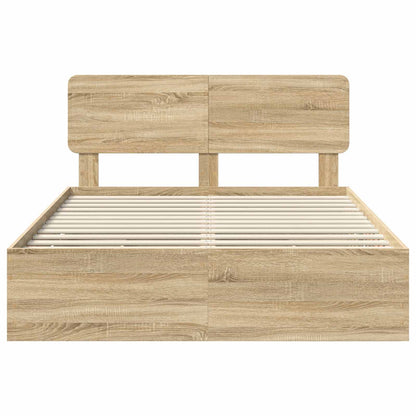 vidaXL Bed Frame with Drawer Sonoma Oak 160 x 200 cm Engineered Wood