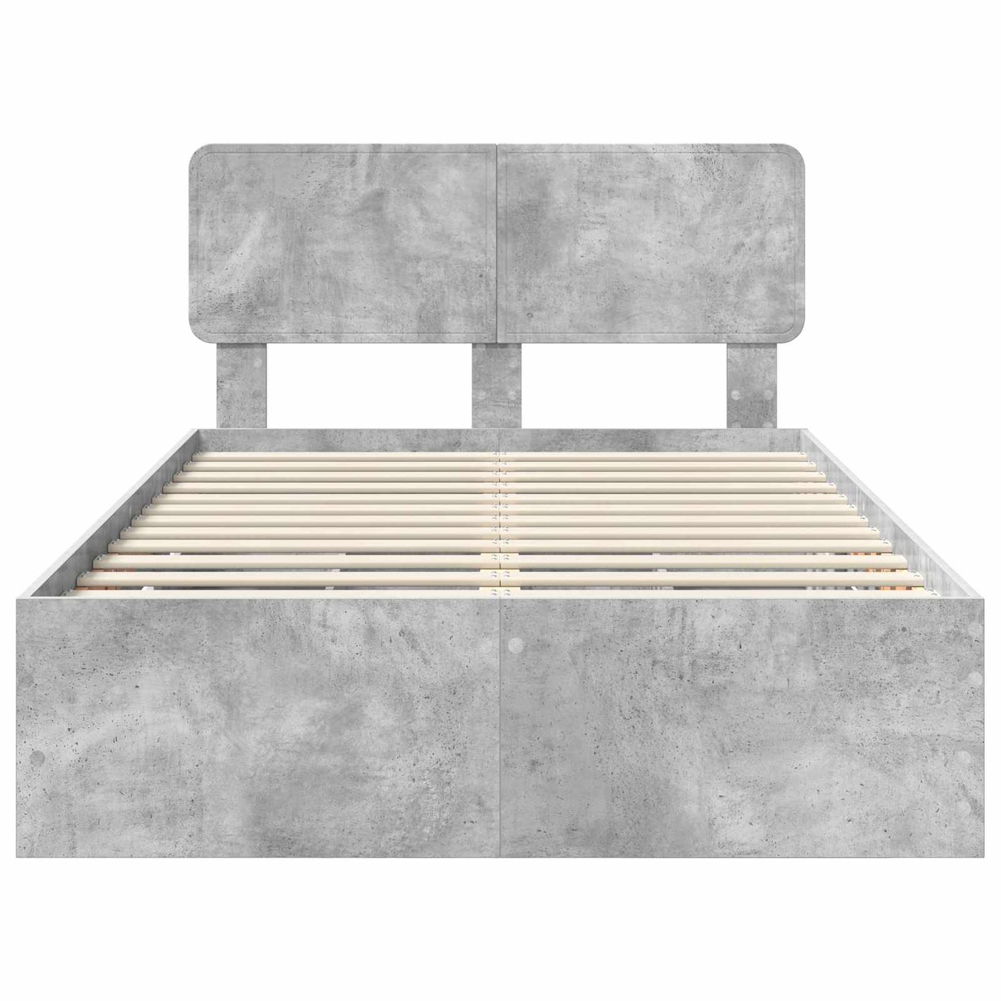 vidaXL Bed Frame Concrete Grey 135 x 190 cm Engineered Wood