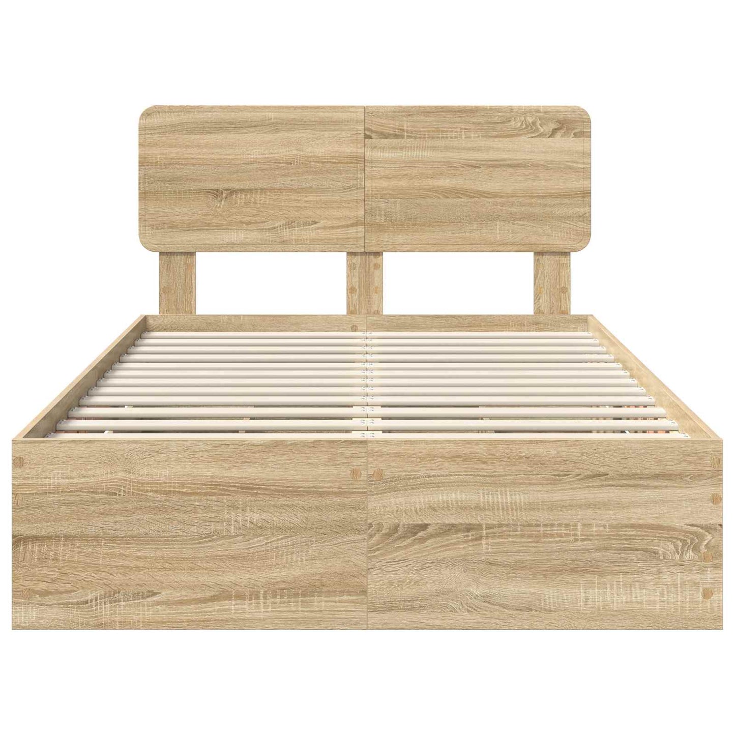 vidaXL Bed Frame with Drawer Sonoma Oak 120 x 200 cm Engineered Wood