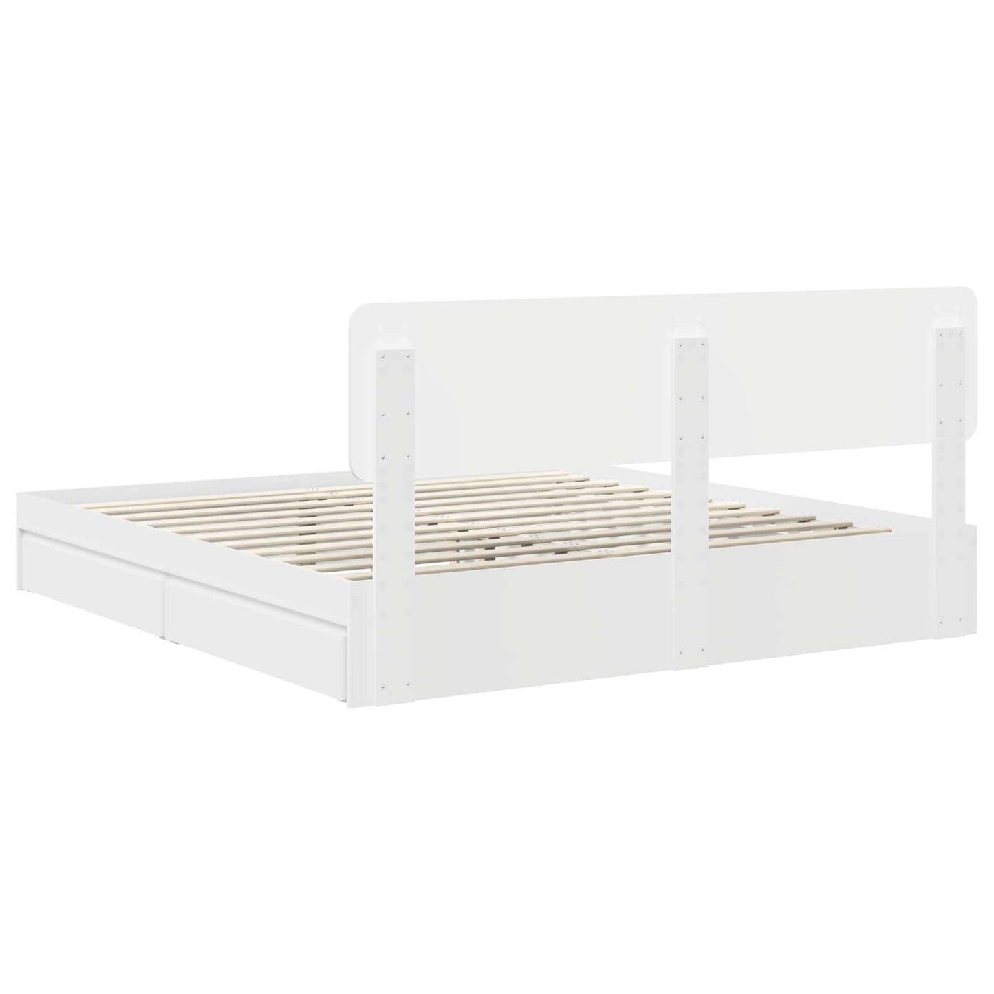 vidaXL Storage Bed with Headboard White 180 x 200 cm Engineered Wood