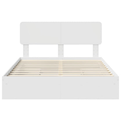 vidaXL Storage Bed with Headboard White 160 x 200 cm Engineered Wood