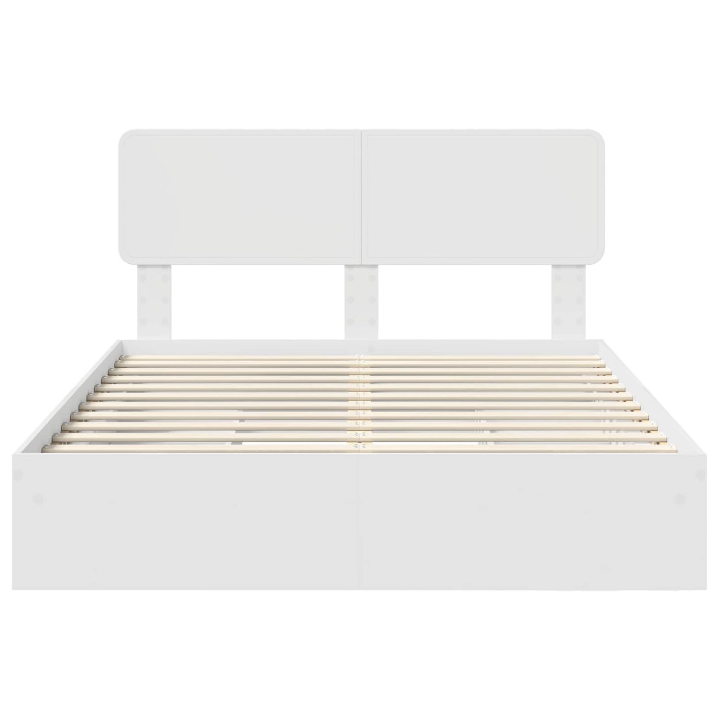 vidaXL Storage Bed with Headboard White 140 x 200 cm Engineered Wood