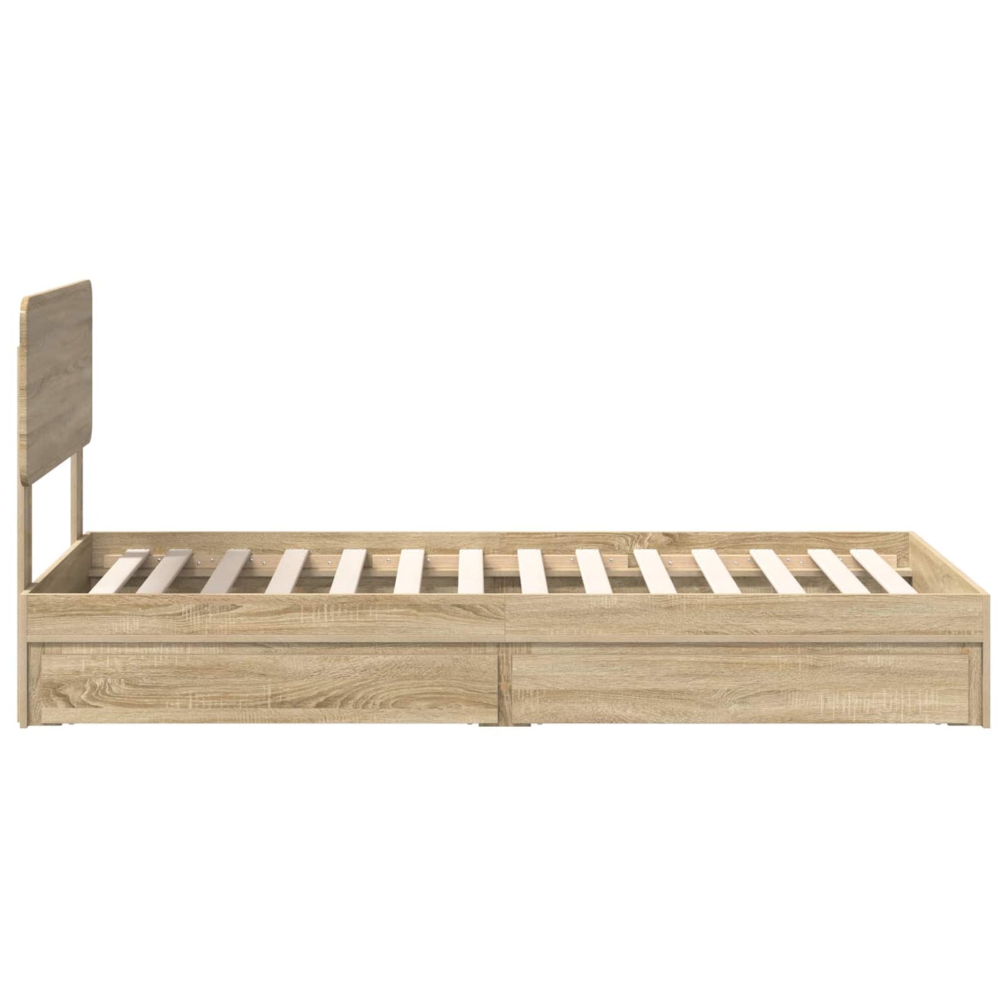 vidaXL Storage Bed with Drawer Sonoma Oak 90 x 190 cm Engineered Wood