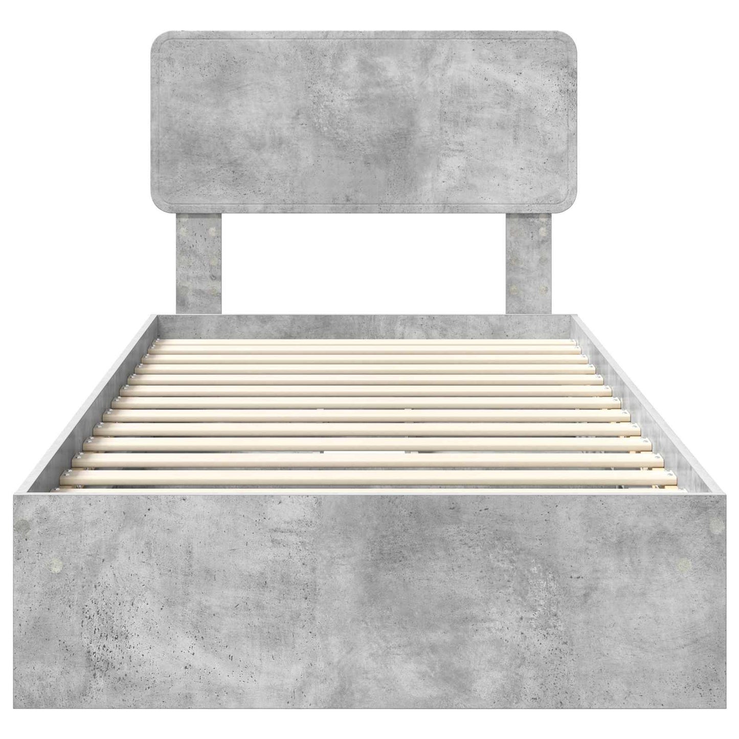 vidaXL Storage Bed Concrete Grey 90 x 190 cm Engineered Wood