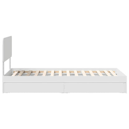 vidaXL Storage Bed with Headboard White 75 x 190 cm Engineered Wood
