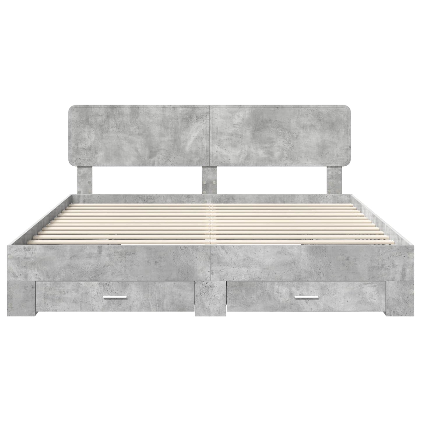vidaXL Bed Frame Concrete Grey 200 x 200 cm Engineered Wood