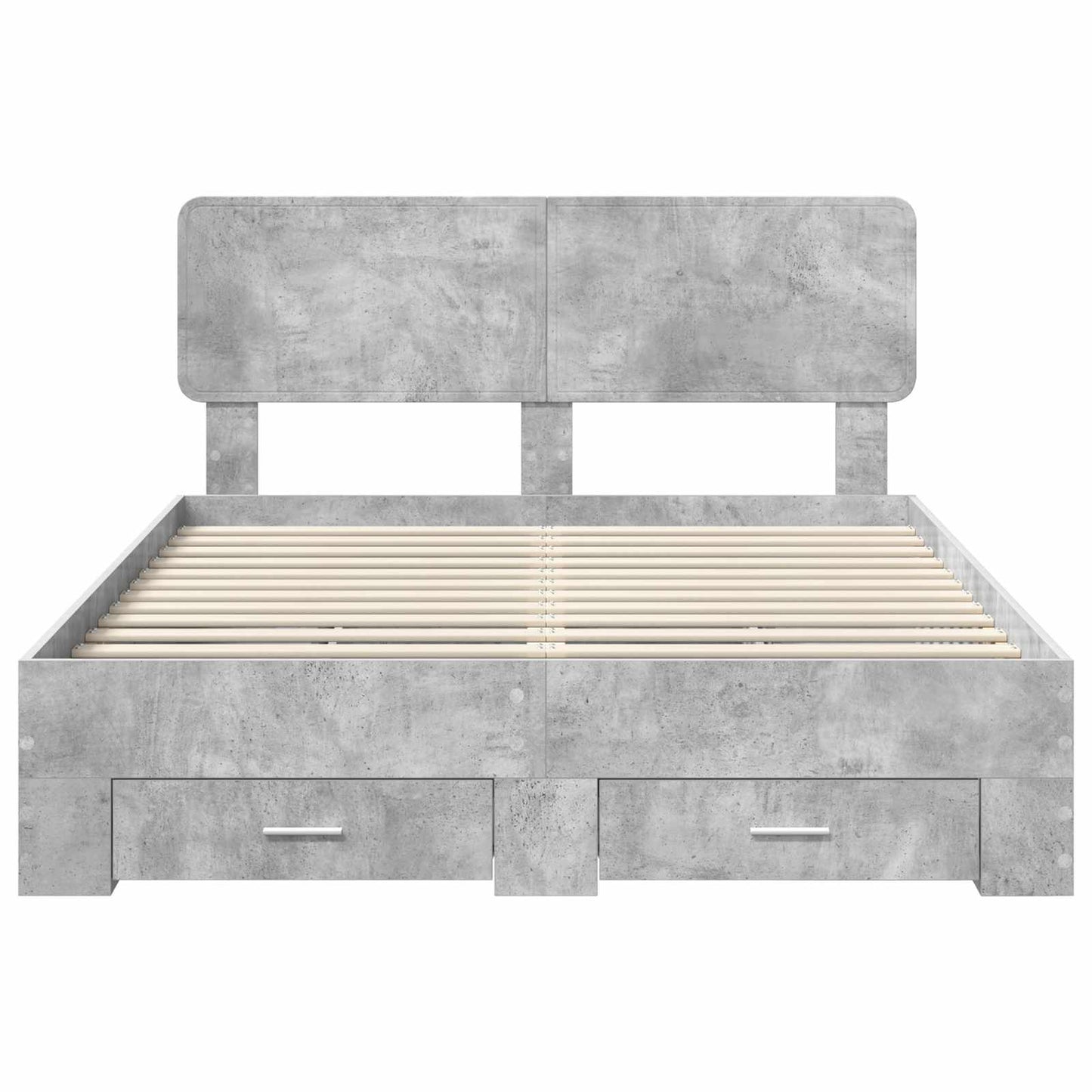 vidaXL Bed Frame Concrete Grey 160 x 200 cm Engineered Wood