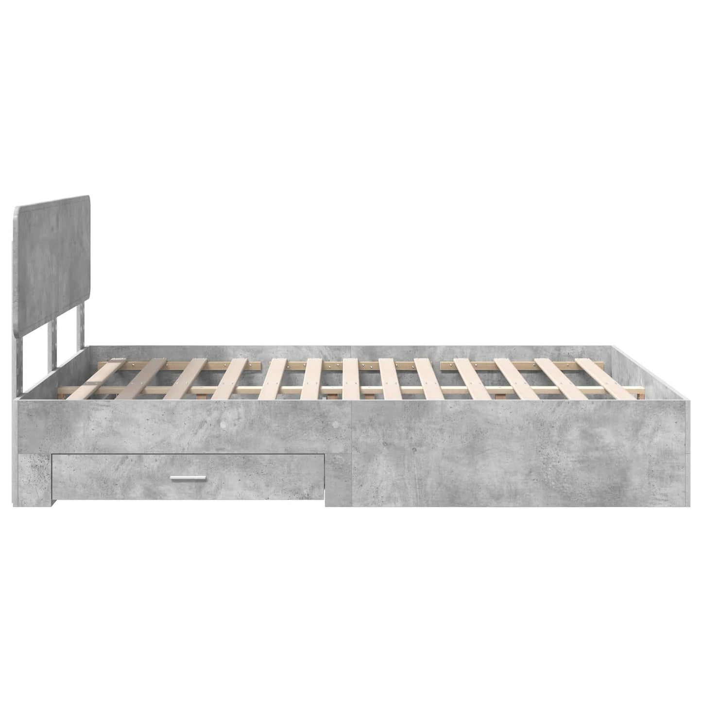 vidaXL Bed Frame Concrete Grey 160 x 200 cm Engineered Wood