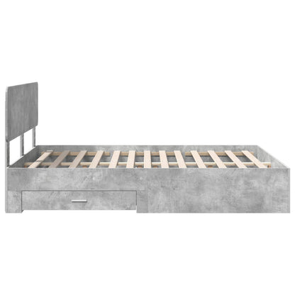 vidaXL Bed Frame Concrete Grey 160 x 200 cm Engineered Wood