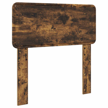 vidaXL Bed Frame with Headboard Smoked Oak 90 x 200 cm Engineered Wood