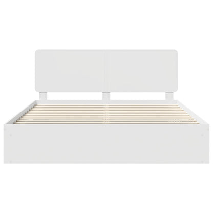 vidaXL Bed Frame with Headboard White 180 x 200 cm Solid Pine Wood
