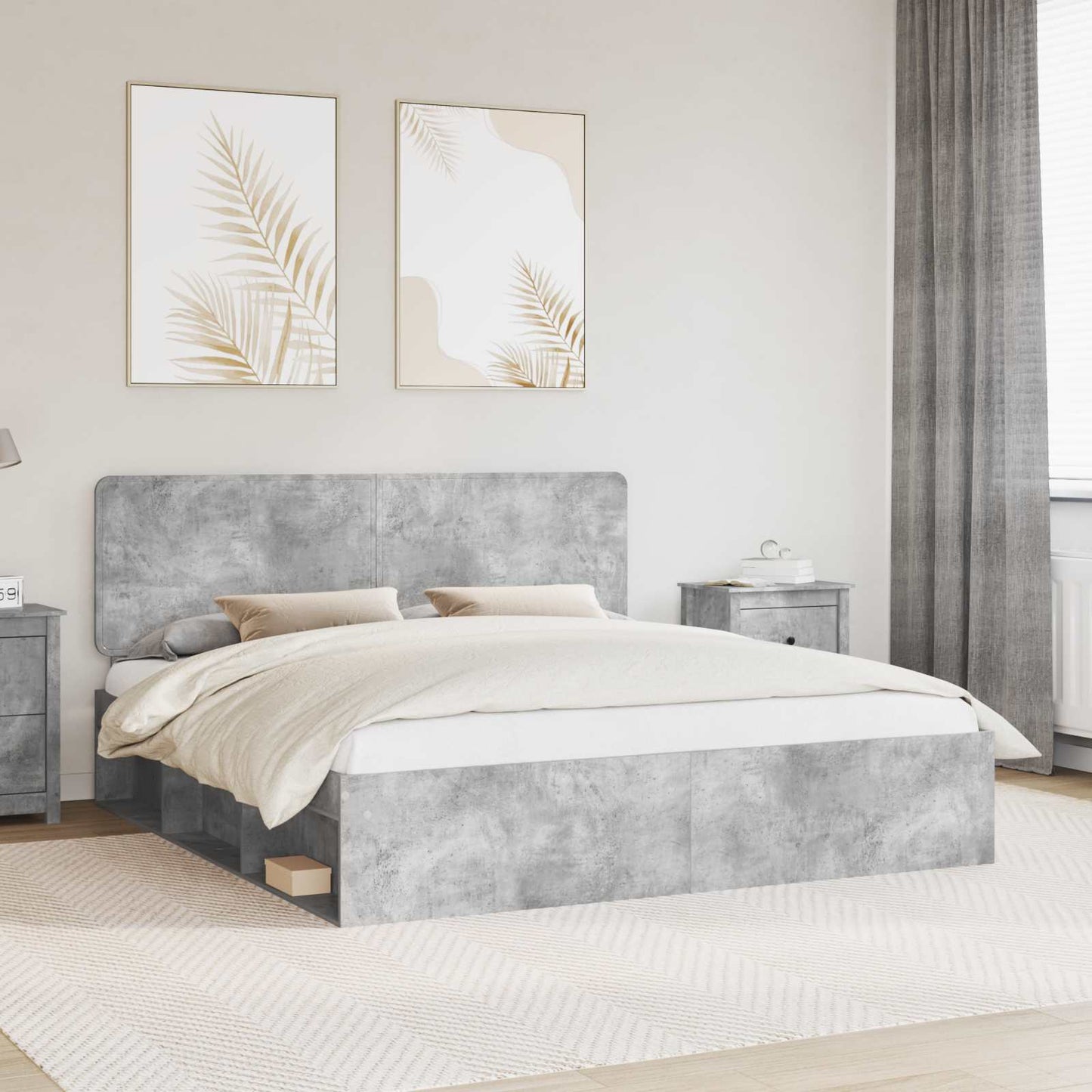 vidaXL Bed Frame with Headboard Concerte 180 x 200 cm Solid Pine Wood