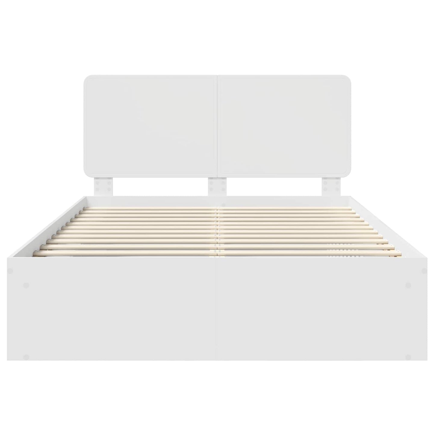 vidaXL Bed Frame with Headboard White 150 x 200 cm Solid Pine Wood