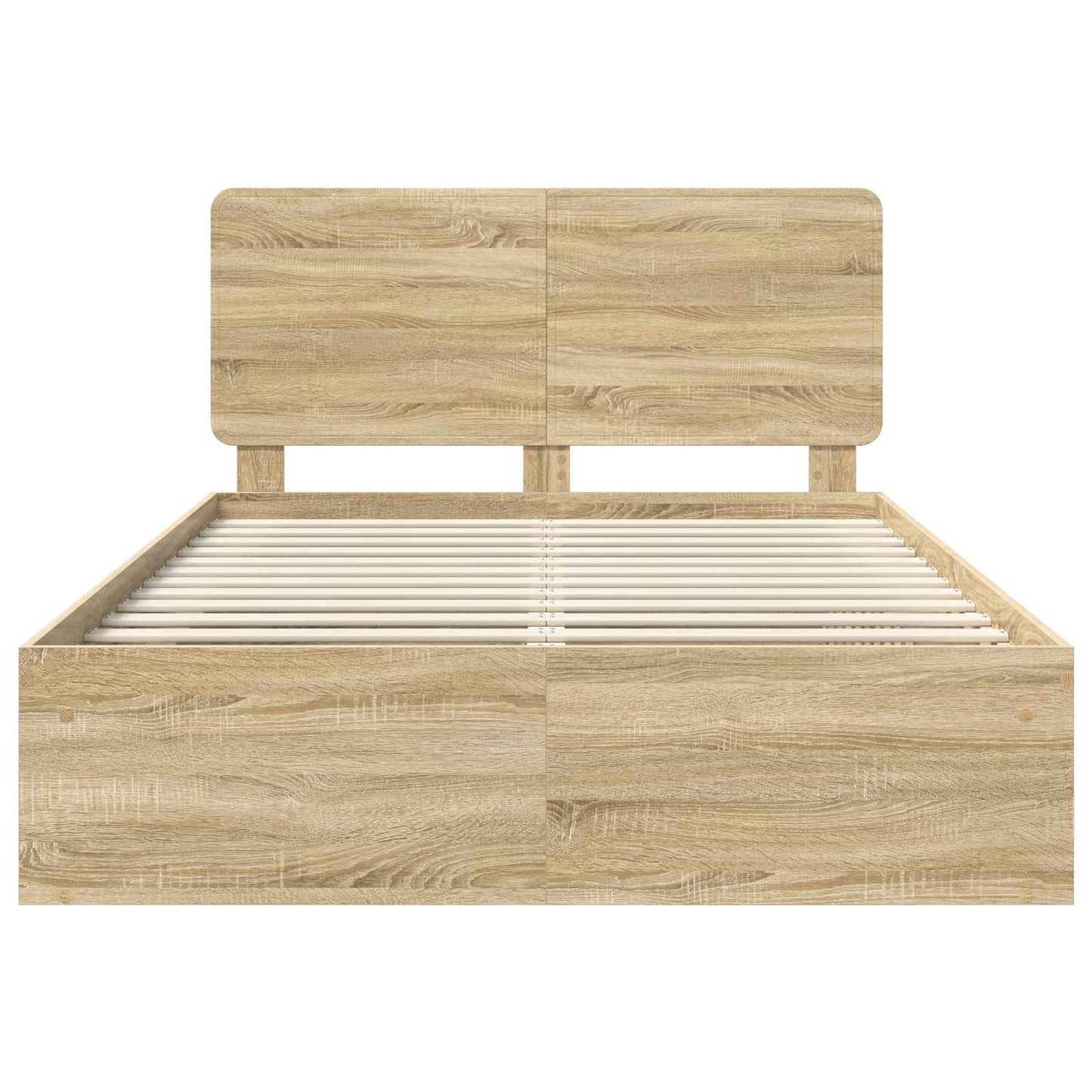 vidaXL Bed Frame Sonoma Oak 150 x 200 cm Solid Pine Wood