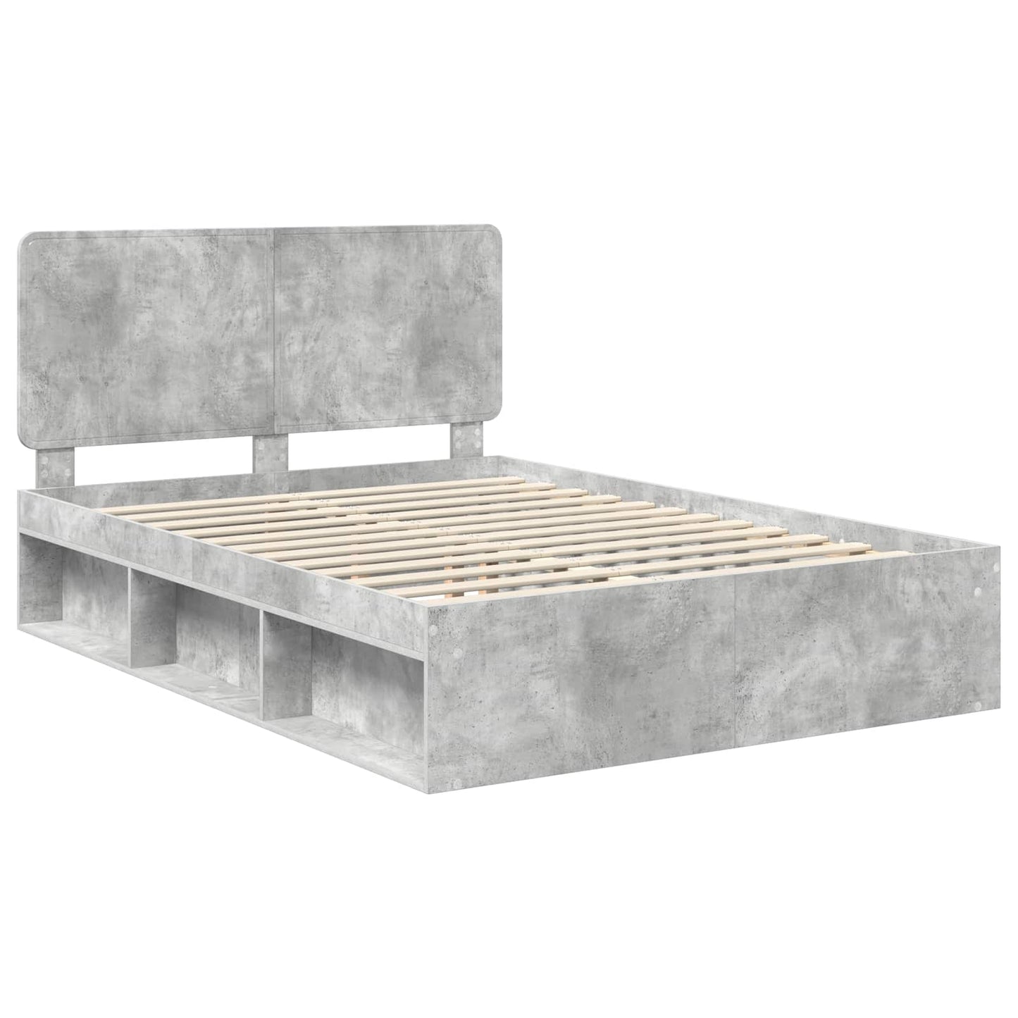 vidaXL Bed Frame Concerte Grey 150 x 200 cm Solid Pine Wood