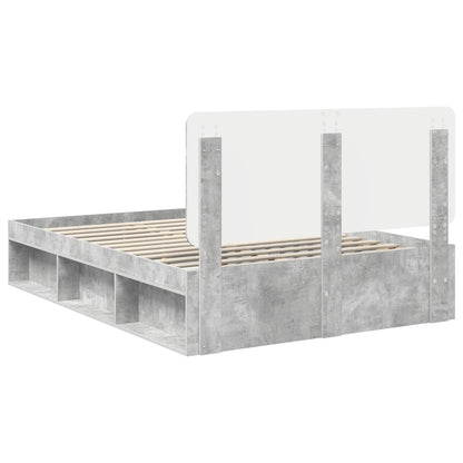 vidaXL Bed Frame Concerte Grey 150 x 200 cm Solid Pine Wood