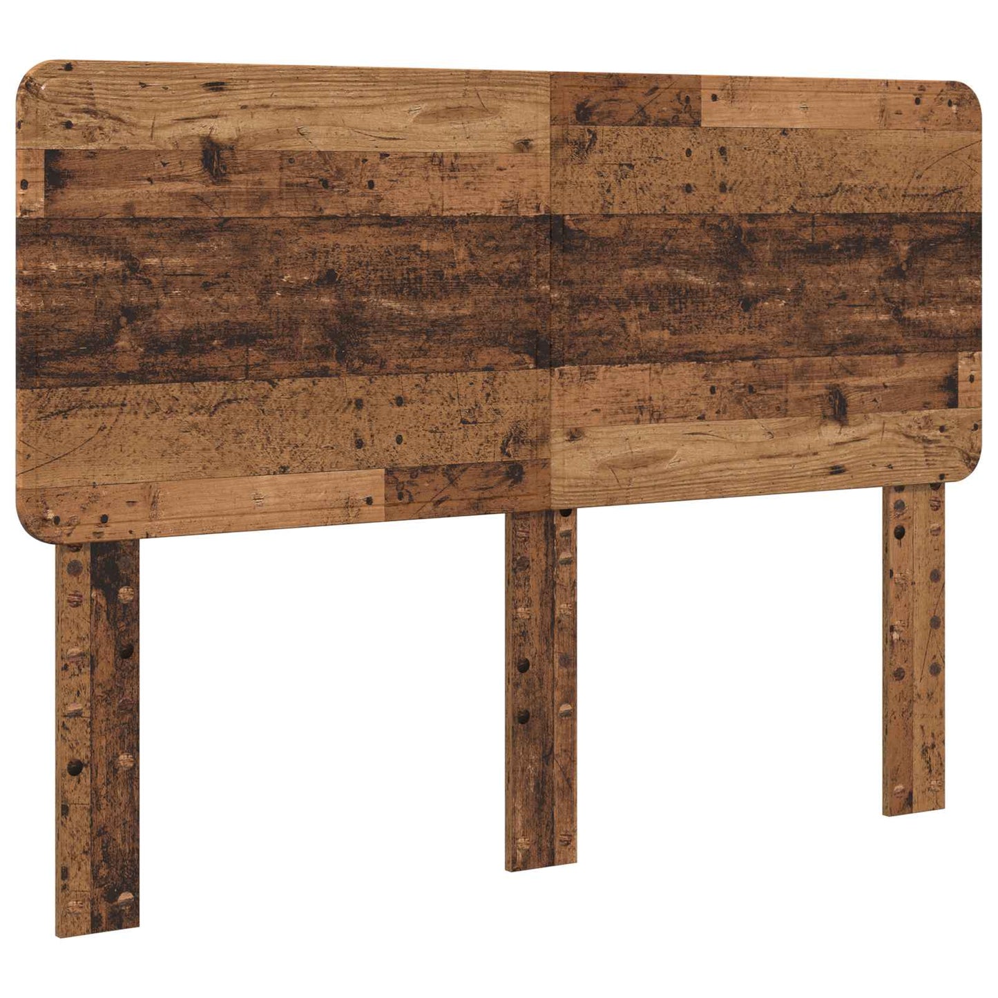 vidaXL Bed Frame with Headboard Old Wood 140 x 190 cm Solid Pine Wood