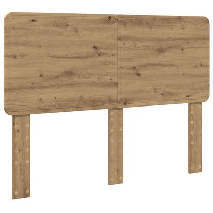 vidaXL Bed Frame Artisian Oak 140 x 190 cm Solid Pine Wood