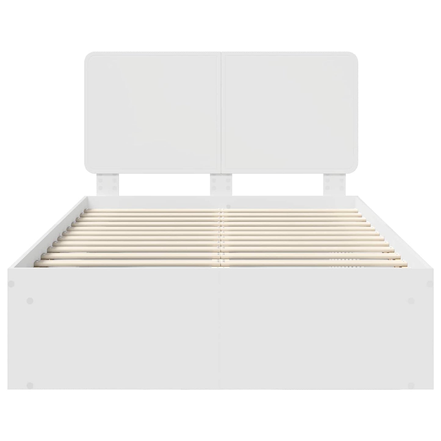 vidaXL Bed Frame with Headboard White 120 x 200 cm Solid Pine Wood