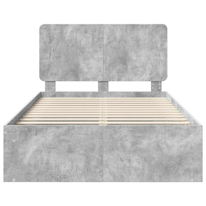 vidaXL Bed Frame with Headboard Concerte 120 x 190 cm Solid Pine Wood
