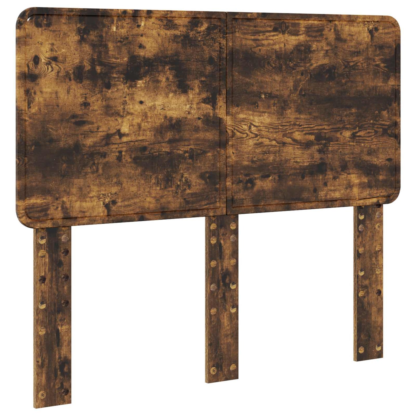 vidaXL Bed Frame Smoked Oak 120 x 190 cm Solid Pine Wood