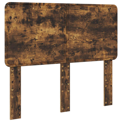 vidaXL Bed Frame Smoked Oak 120 x 190 cm Solid Pine Wood