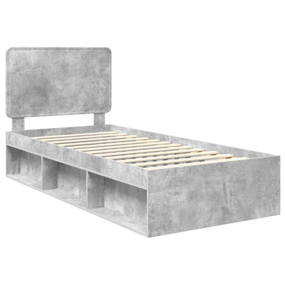vidaXL Bed Frame Concerte Grey 100 x 200 cm Solid Pine Wood