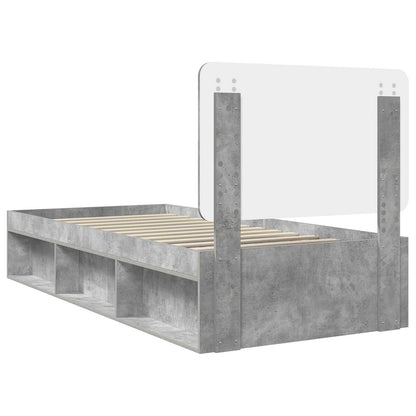 vidaXL Bed Frame Concerte Grey 100 x 200 cm Solid Pine Wood