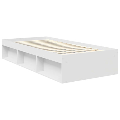 vidaXL Bed Frame with Headboard White 90 x 190 cm Solid Pine Wood