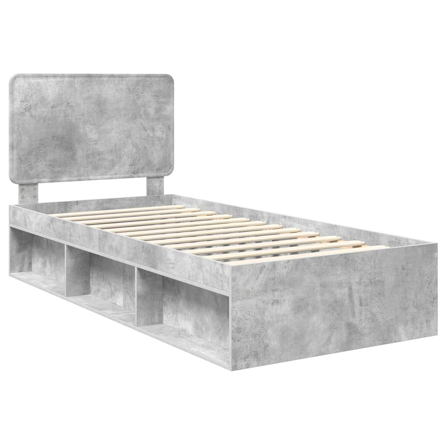 vidaXL Bed Frame Concerte Grey 90 x 190 cm Solid Pine Wood