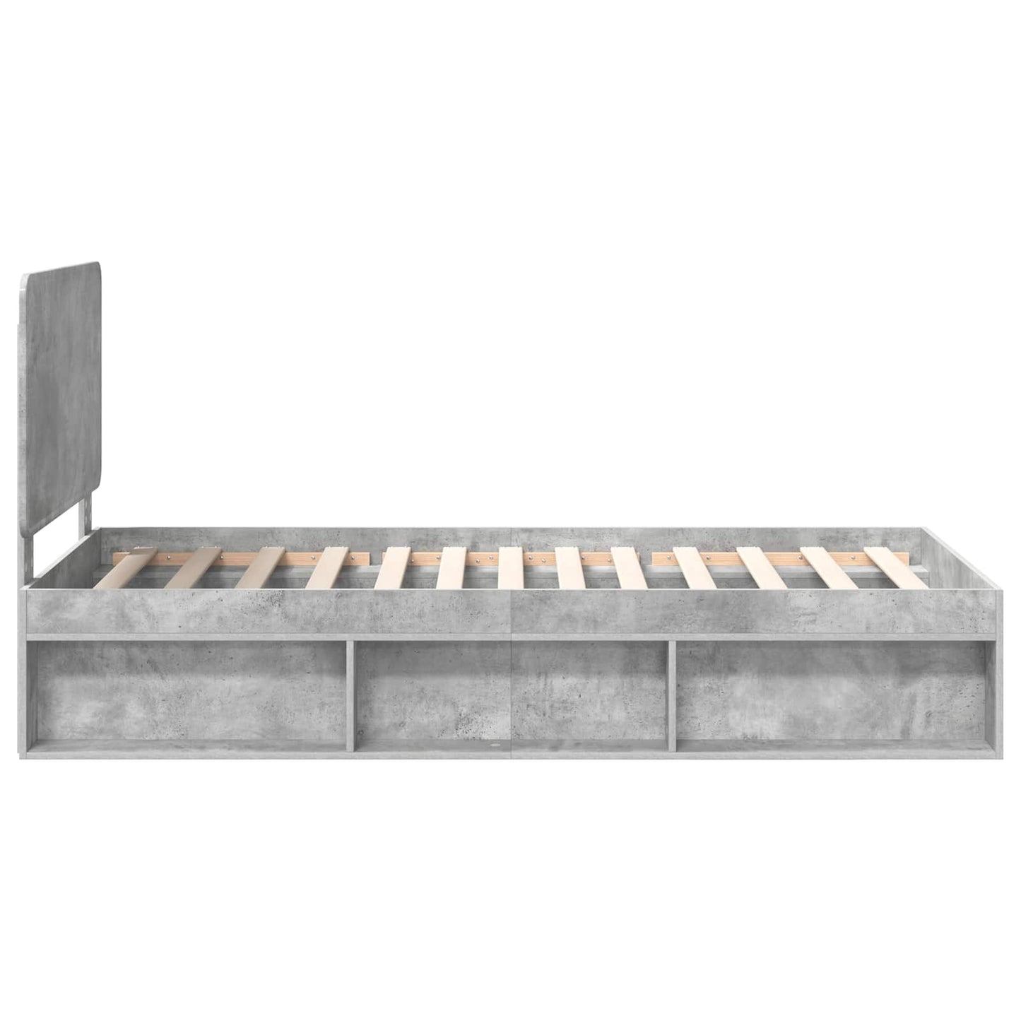 vidaXL Bed Frame Concerte Grey 90 x 190 cm Solid Pine Wood