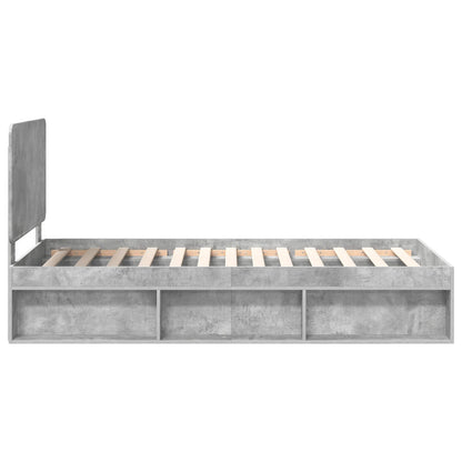 vidaXL Bed Frame Concerte Grey 90 x 190 cm Solid Pine Wood