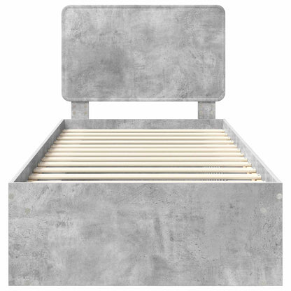 vidaXL Bed Frame Concerte Grey 75 x 190 cm Solid Pine Wood