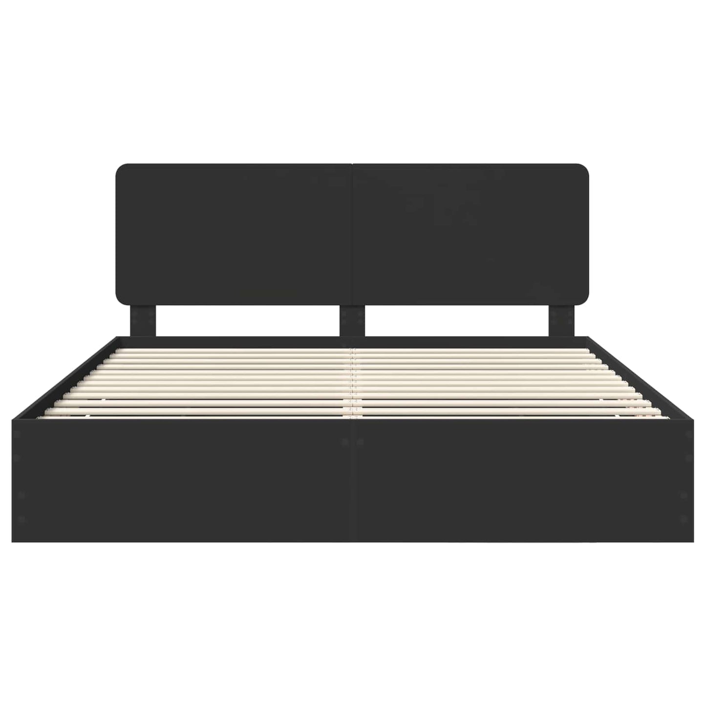 vidaXL Bed Frame with Drawer Black 200 x 200 cm Engineer Wood
