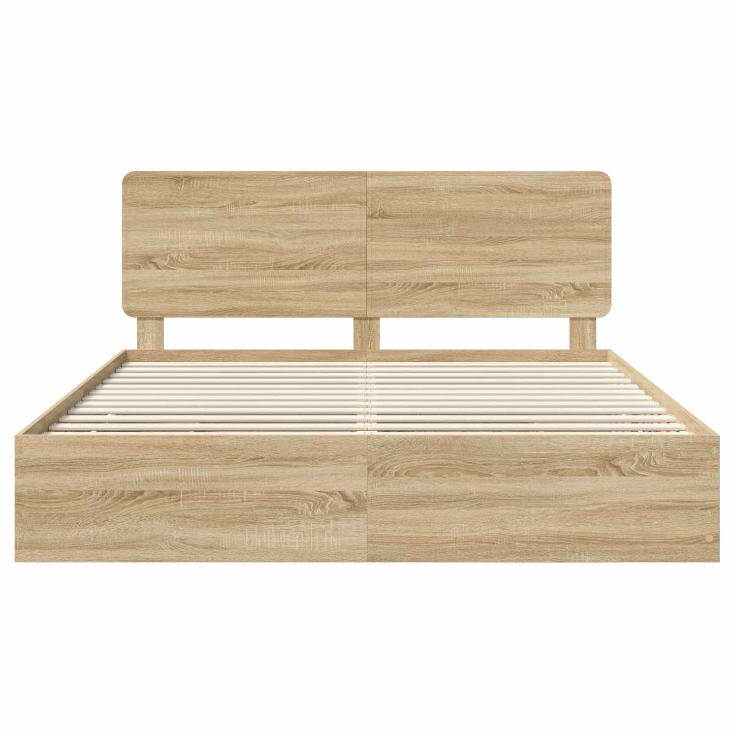 vidaXL Bed Frame with Drawer Sonoma Oak 200 x 200 cm Engineer Wood