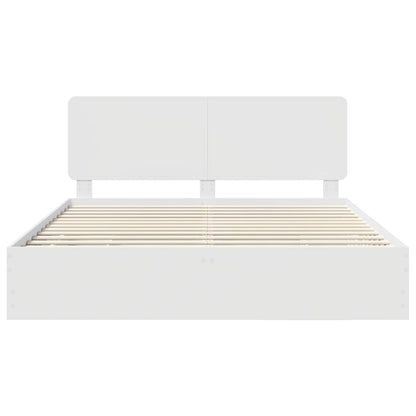 vidaXL Bed Frame with Drawer White 180 x 200 cm Engineer Wood