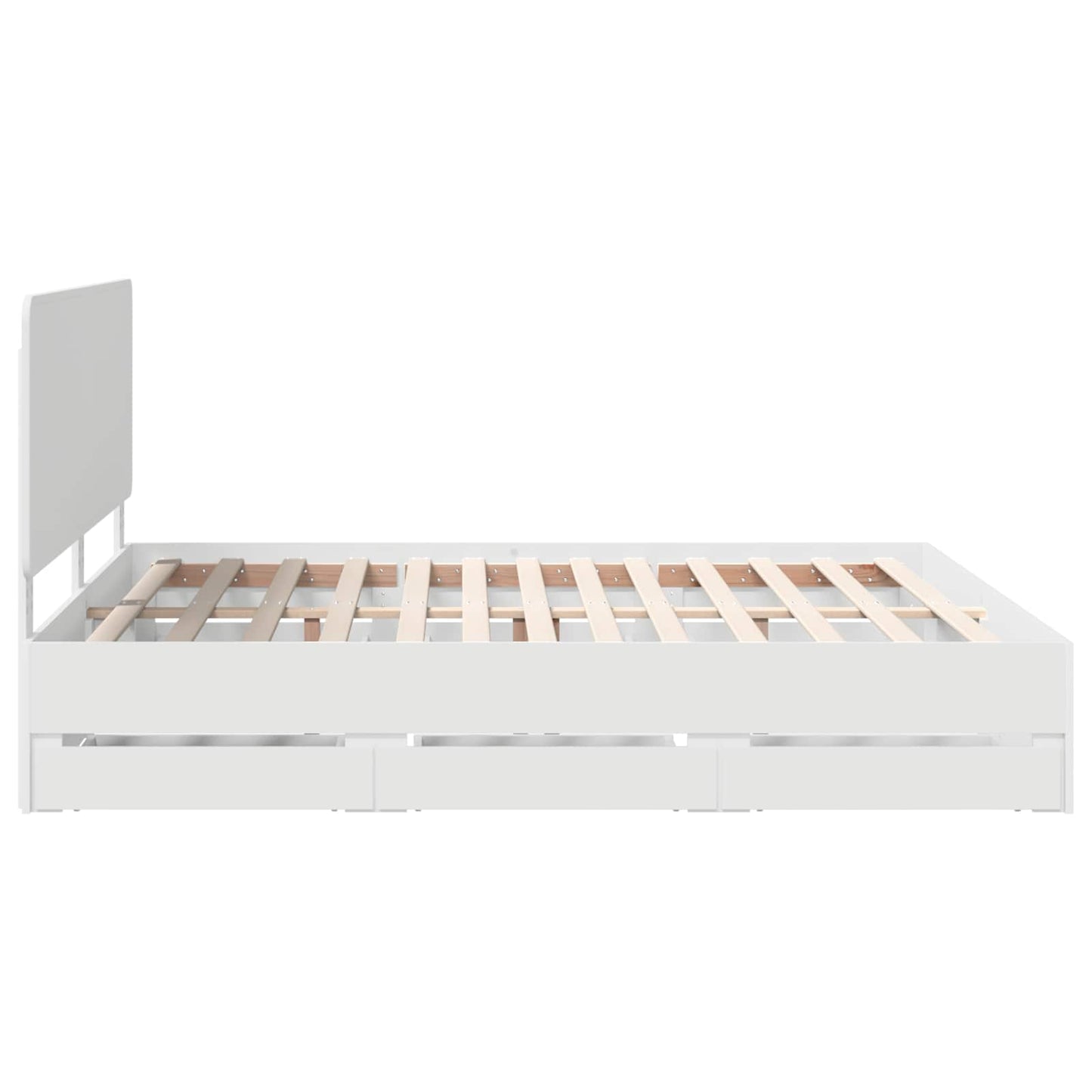 vidaXL Bed Frame with Drawer White 180 x 200 cm Engineer Wood