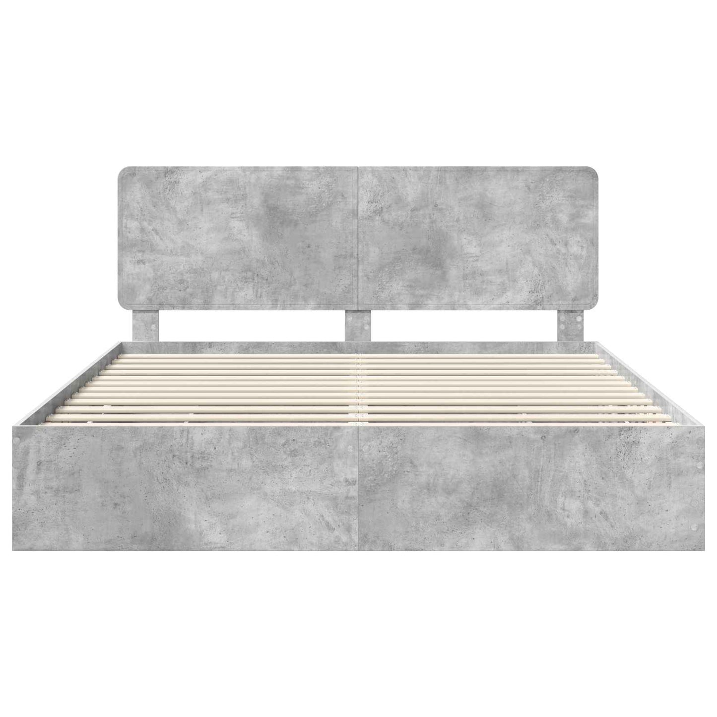 vidaXL Bed Frame with Drawer Concrete Grey 180 x 200 cm Engineer Wood