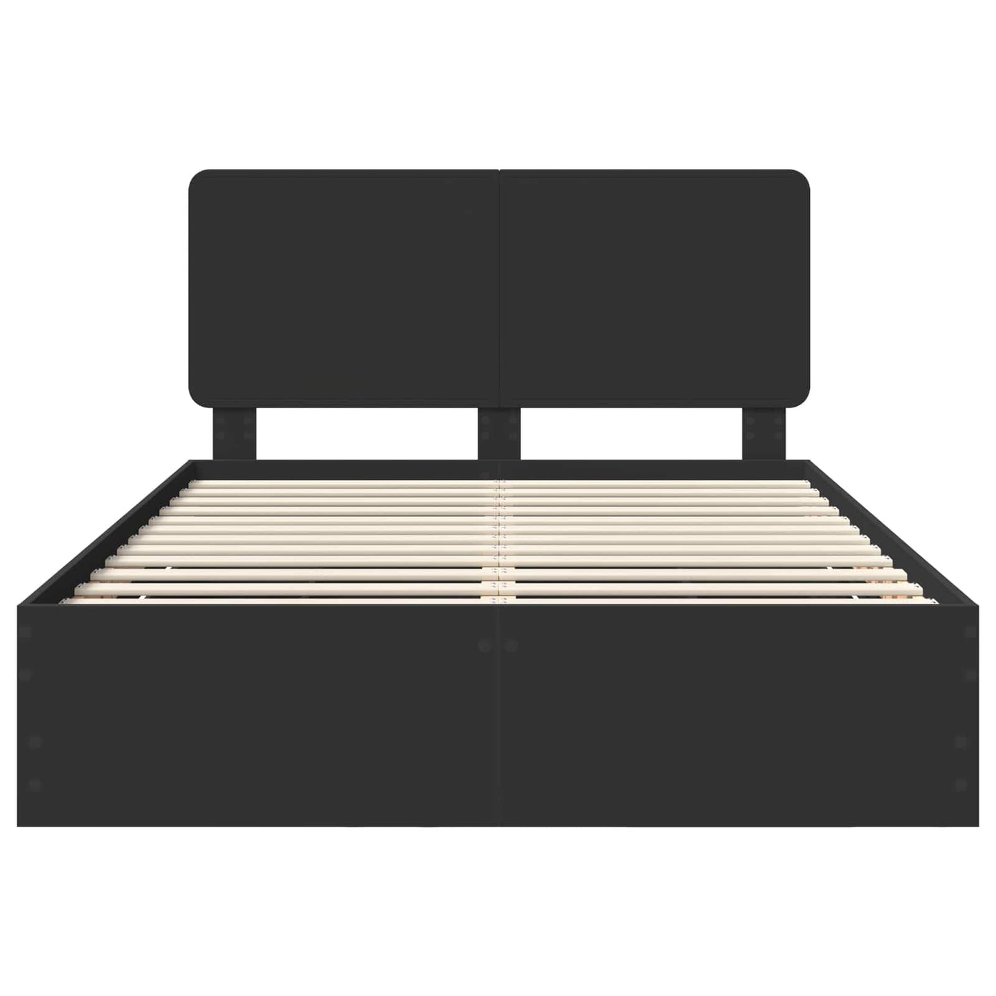 vidaXL Bed Frame with Drawer Black 140 x 190 cm Engineer Wood