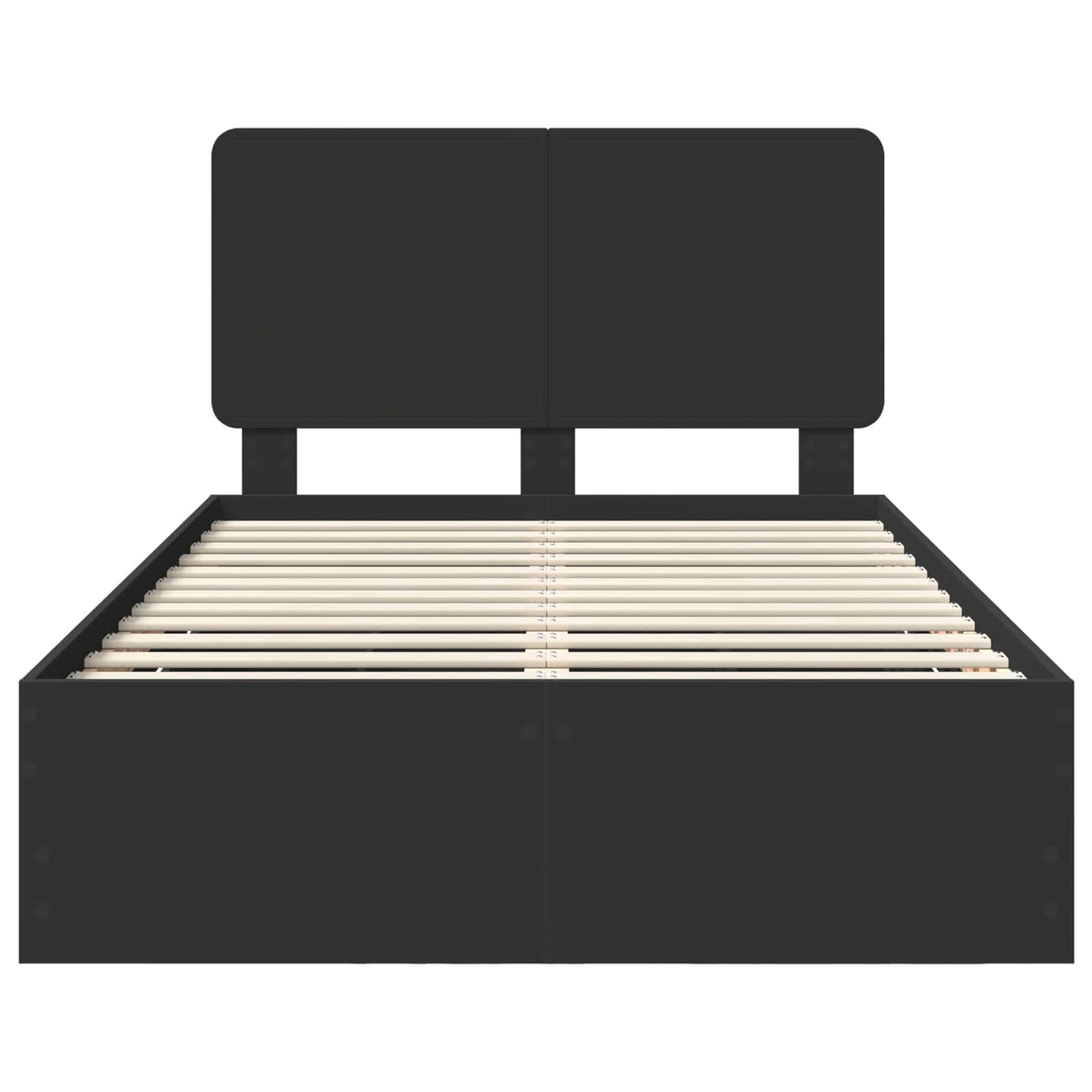 vidaXL Bed Frame with Drawer Black 120 x 190 cm Engineer Wood