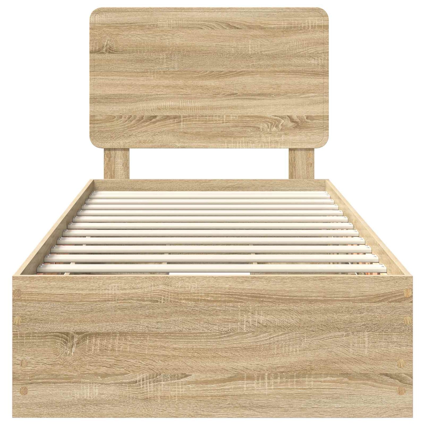 vidaXL Bed Frame with Drawer Sonoma Oak 100 x 200 cm Engineer Wood