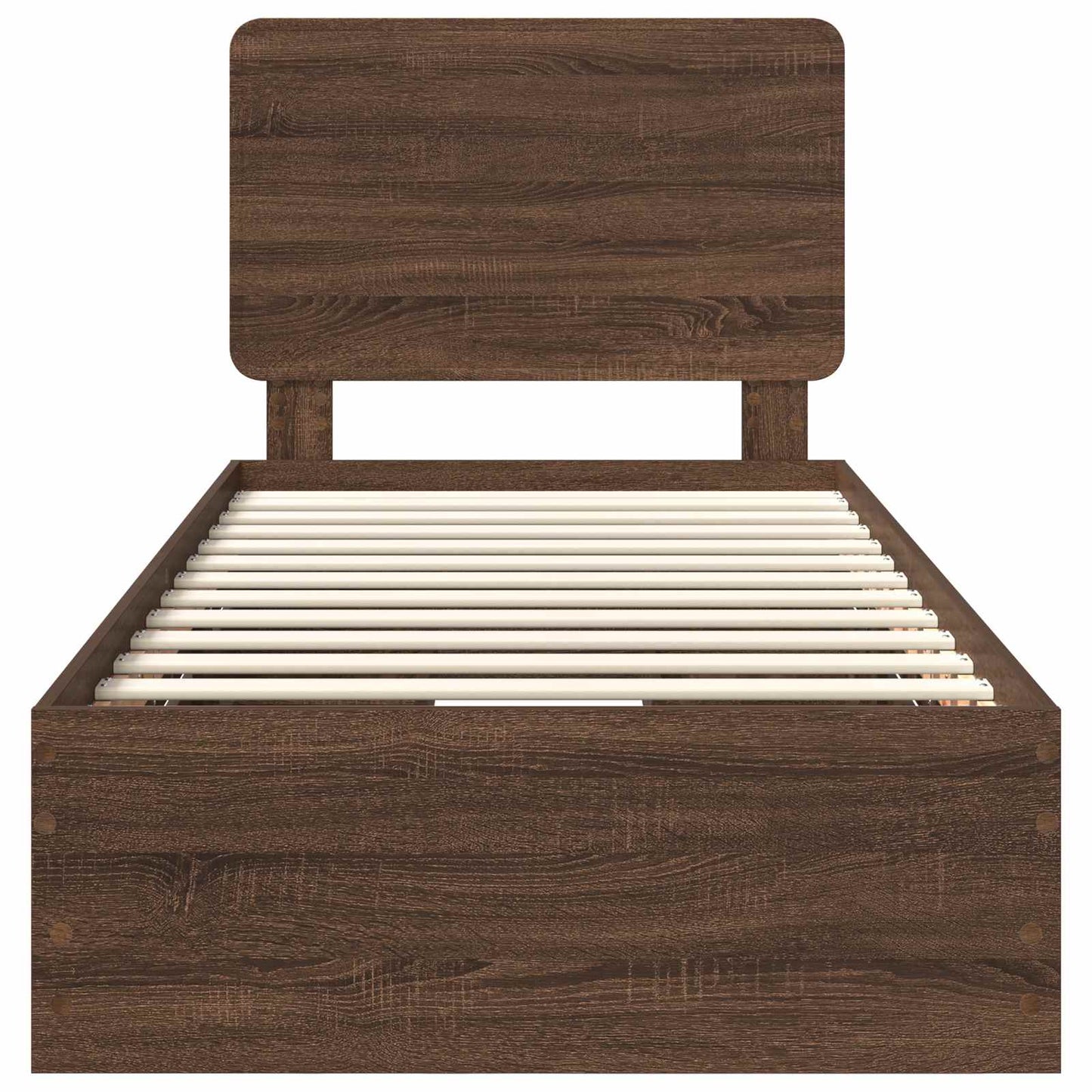 vidaXL Bed Frame with Drawer Brown Oak 90 x 200 cm Engineer Wood