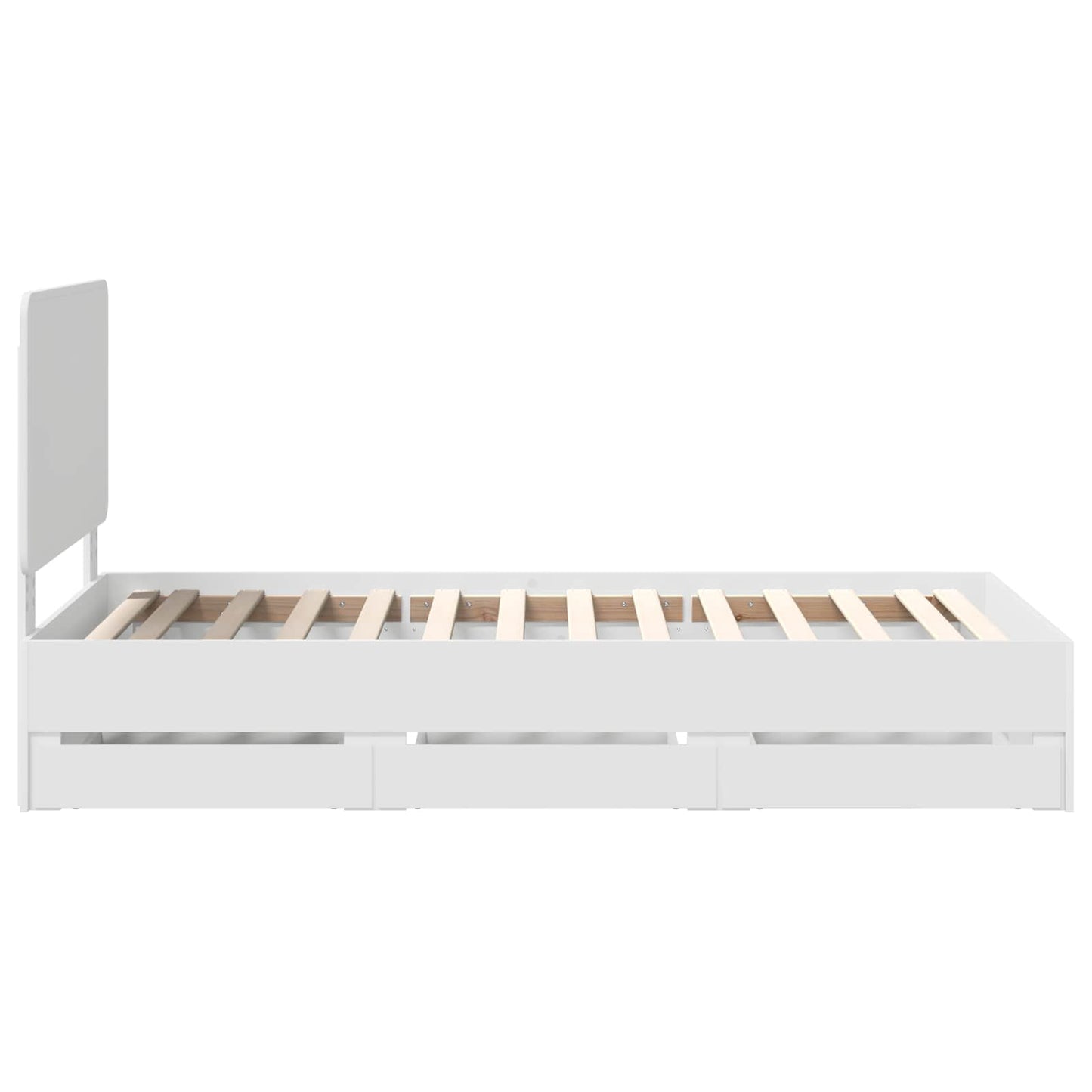 vidaXL Bed Frame with Drawer White 90 x 190 cm Engineer Wood