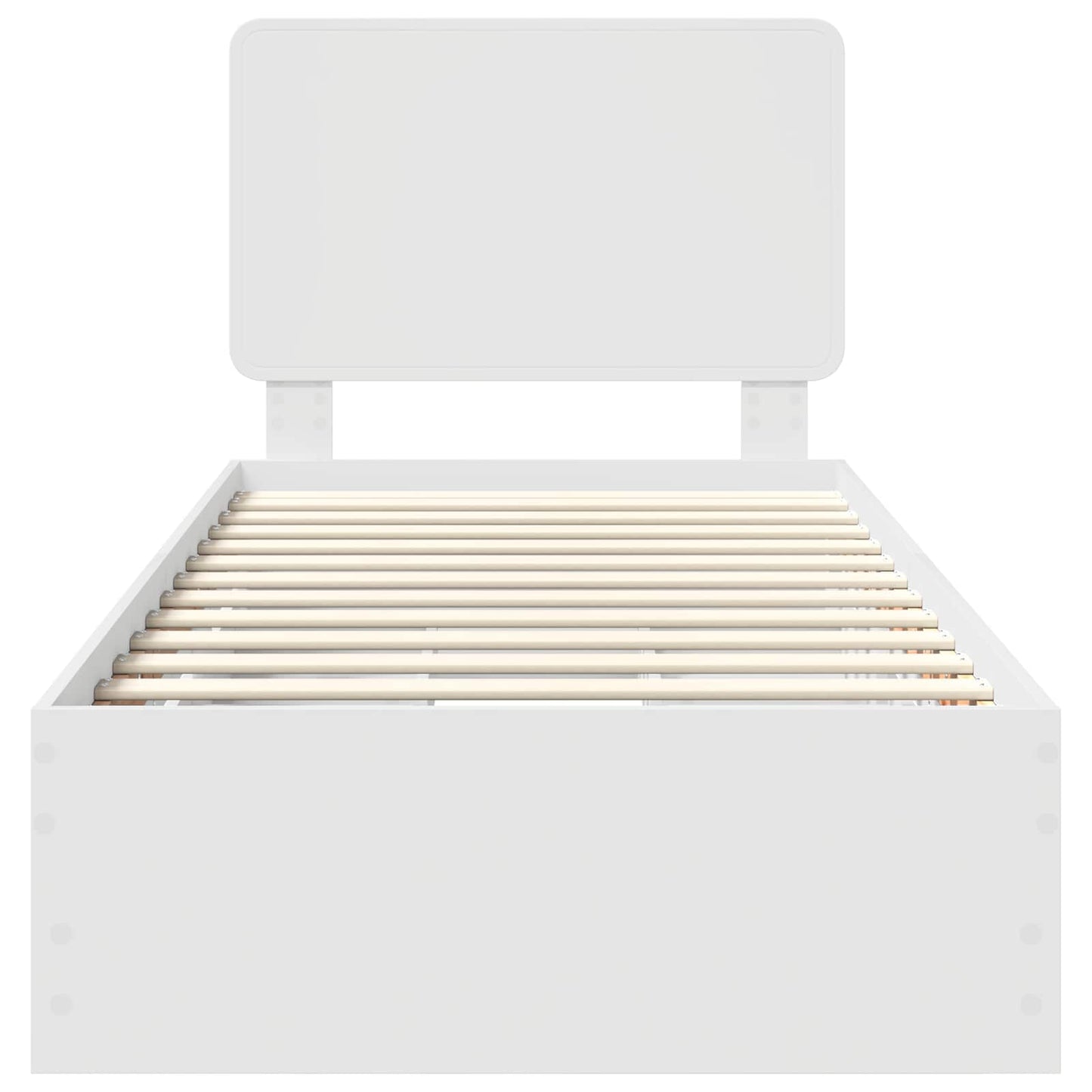 vidaXL Bed Frame with Drawer White 75 x 190 cm Engineer Wood